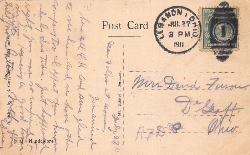 J81/ Lebanon Ohio Postcard c1910 French Brothers Valley View Farm 114