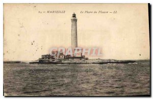 Old Postcard Marseille Planier Light Palm Tree
