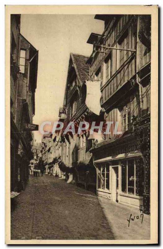 Old Postcard Lisieux Rue Aux Feves