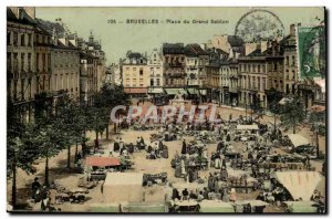 Belgie Belgium Brussels Old Postcard Place du Grand Sablon