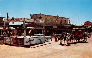 ALBUQUERQUE NM~INDIANS DANCING-LONGHORN RANCH MUSEUM-HWY ROUTE 66 POSTCARD 1960s