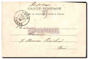 Postcard Old Castle Fleurigny Facade and interior Chapel