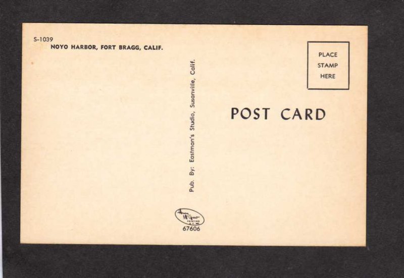 CA View Bridge Noyo Harbor Ft Fort Bragg California Postcard