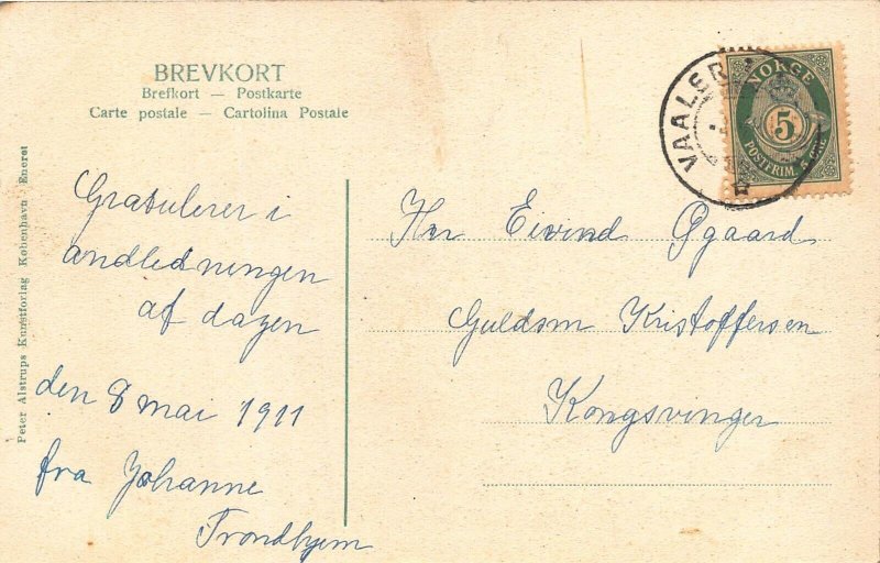 SUNDALSOREN MORE og ROMSDAL NORWAY~PANORAMA VIEW~1911 PHOTO POSTCARD