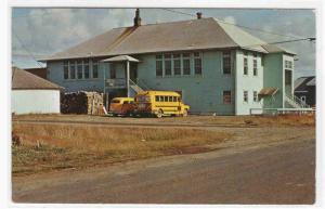 Long Beach Grade School Bus Washington 1965c postcard