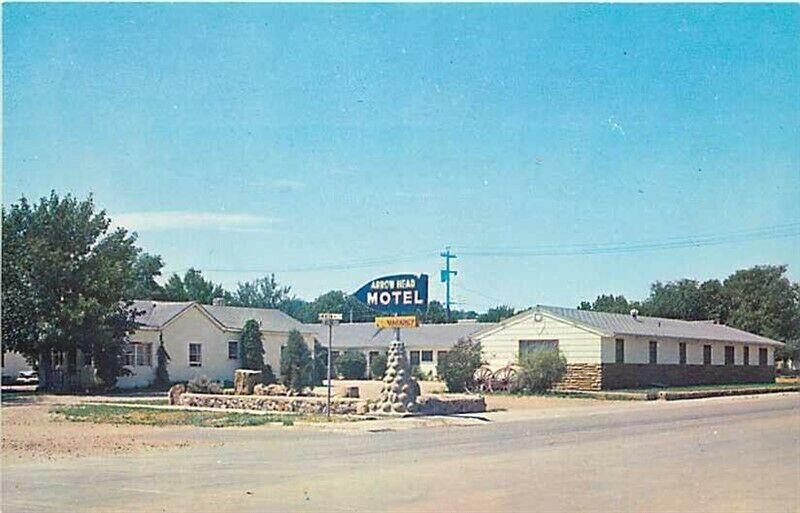 WY, Gillette, Wyoming, Arrowhead Motel, Western Color No. C-22630