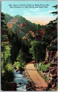 1947 Devil's Gulch North Fork Big Thompson Glen Haven Estes Park Posted Postcard