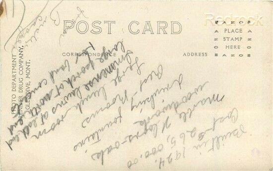 Railroad, MT, Glendive, Montana, Northern Pacific  Depot, RPPC