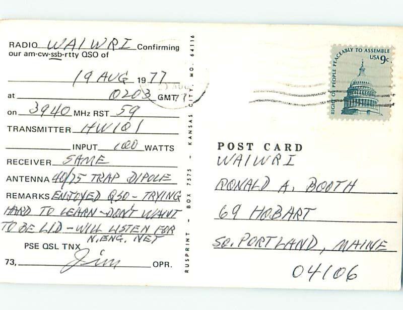 Pre-1980 RADIO CARD - CB HAM OR QSL Utica New York NY AH2316