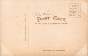 Evart Mich Michigan River Bridges Red Print Letters Postcard