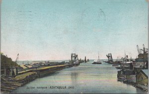 Postcard Outer Harbor Ashtabula Ohio OH