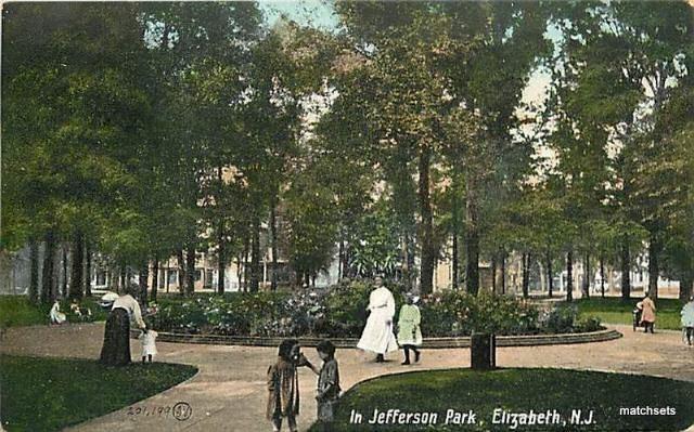 ELIZABETH, NEW JERSEY In Jefferson Park Valentine & Sons 7446 postcard