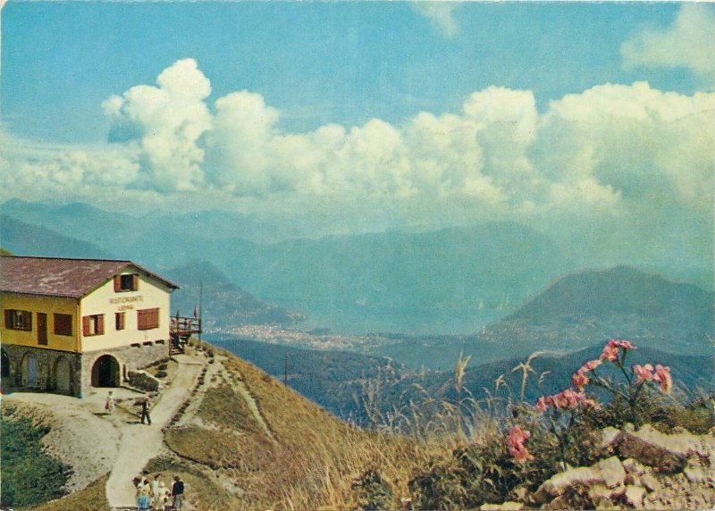 Postcard Switzerland Mieglieglia Seggiovia Ristorante Vetta Monte Lema