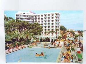 Guests Enjoying Swimming Pool Hotel Fenix Palma de Mallorca Spain Vtg Postcard