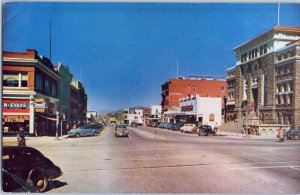 Broad Street Globe Arizona Street Scene with Vintage Cars Postcard