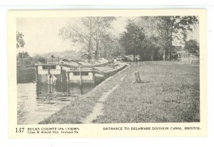 PA - Bristol. Entrance to Delaware Division Canal (1978 reprint of 1906 photo)