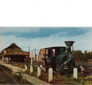 Railroad Station Fairbanks Alaska Built 1923 Postcard