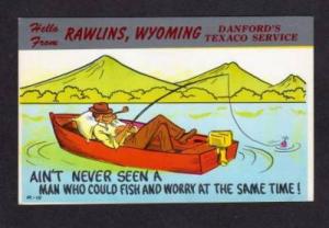 WY Danford's Texaco Service RAWLINS WYOMING Postcard PC