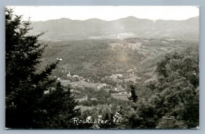 ROCHESTER VT PANORAMIC VIEW VINTAGE REAL PHOTO POSTCARD RPPC