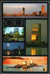 Postcard The Many Moods Atmosphere Created by Sunrise Boston Massachusetts MA