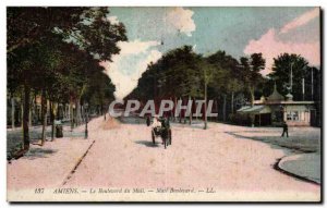 Amiens - The Boulevard du Mail - horse - Old Postcard