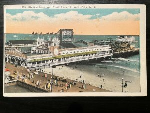 Vintage Postcard 1915-1930.Steeplechase and Steel Pier Atlantic City NJ