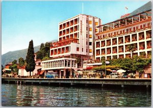 Hotel Bazzoni Tremezzo (Lago Di Como) Italy Ocean View Buildings Postcard