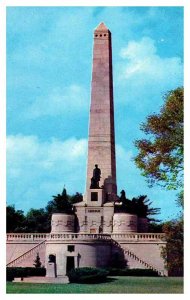 Postcard MONUMENT SCENE Springfield Illinois IL AS8058