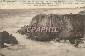 Old Postcard Dinard St Enogat Emerald Coast Rocks Study