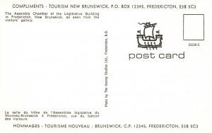 Vintage Postcard Assembly Chamber Legislative Bldg. Fredericton New Brunswick Ca