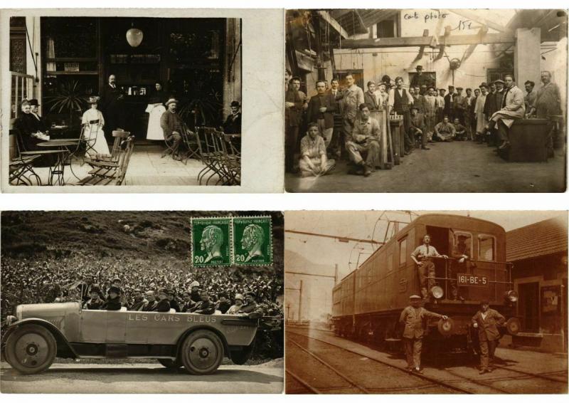 REAL PHOTO FRANCE CARTE PHOTO 94 CPA Lot of BETTER Incl. SHOPFRONTS !