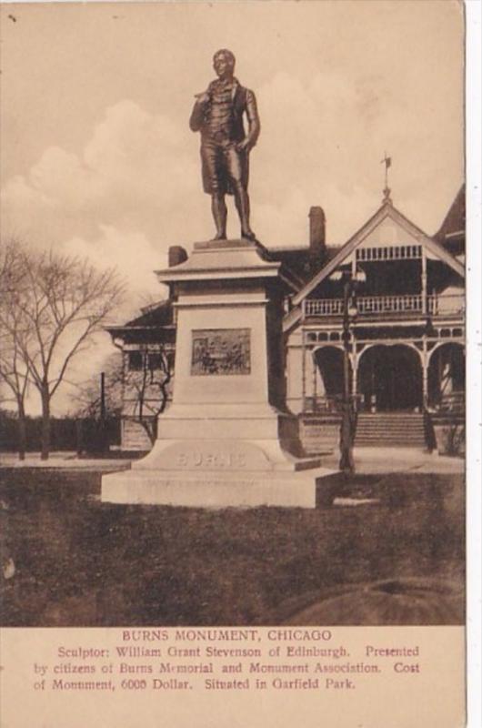 Illinois Chicago Burns Monument In Garfield Park