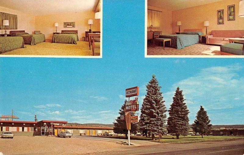 Hatch Utah views of New Bryce Motel and Restaurant vintage pc Z25972