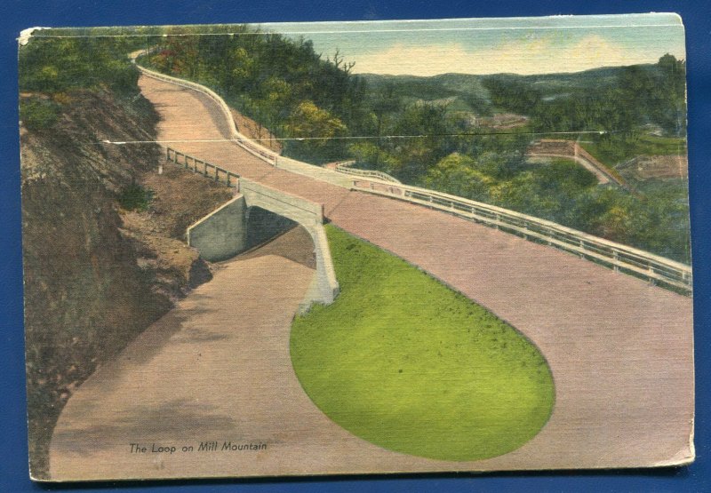Roanoke & Salem Virginia va Elmwood Park Lake Mill Mountain Postcard Folder