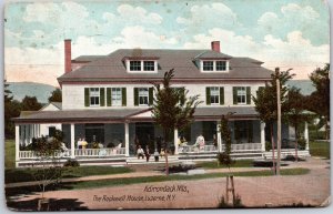Luzerne New York NY, 1910 Rockwell House, Adirondack Mts, Lawn, Vintage Postcard