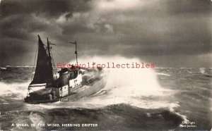 Sailboat, Hearing Drifter, A Snarl in the Wind, Ford Jenkins, RPPC