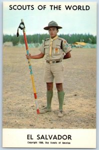 c1968 El Salvador Scout Of The World Boy Scout Of America Youth Vintage Postcard