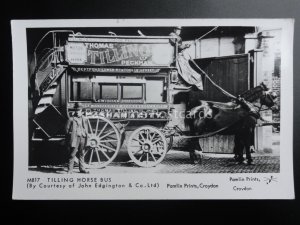 THOMAS TILLING OF PECKHAM HORSE BUS Pamlin Print Postcard No.M817