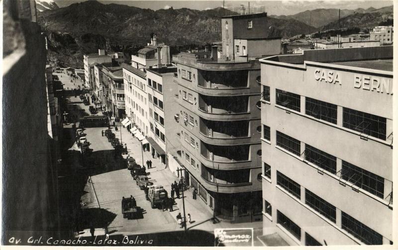 bolivia, LA PAZ, Avenida Camacho (1930s) RPPC Postcard