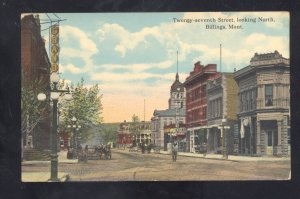 BILLINGS MONTANA DOWNTOWN 27th STREET SCENE VINTAGE POSTCARD