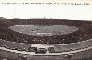 USA Foot Ball Yale Bowl New Haven Connecticut Vintage Postcard 03.89