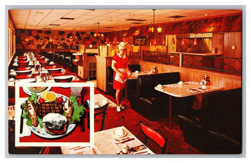 Postcard CA? Mr. Steak The Family Place Restaurant Interior View California? 