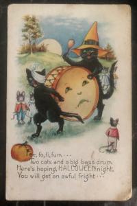 1923 Philadelphia Pa Usa Picture Postcard PPC Cover Halloween Two Black Cats