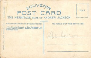 Nashville Tennessee c1910 Postcard Hermitage Andrew Jackson Home Graveyard