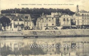 Place Jean de la Fontaine et le Vieux Chateau Chateau-Thierry, France, Carte,...