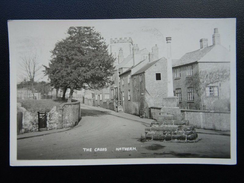 Leicestershire Loughborough HATHERN The Cross c1952 RP Postcard by A.V. Tweedale