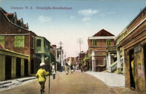 curacao, W.I., WILLEMSTAD, Overzijde Breedestraat (1910s) Postcard