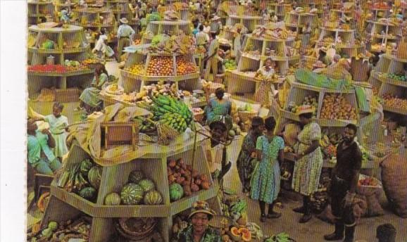 Jamaica Montego Bay Market Interior Stalls