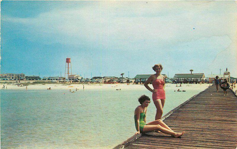 Bathing Beauties Beach swimming 1950s Pensacola Florida Dexter Pronto 10074