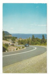 Road Scene, Fundy National Park, New Brunswick, Vintage 1958 Chrome Postcard